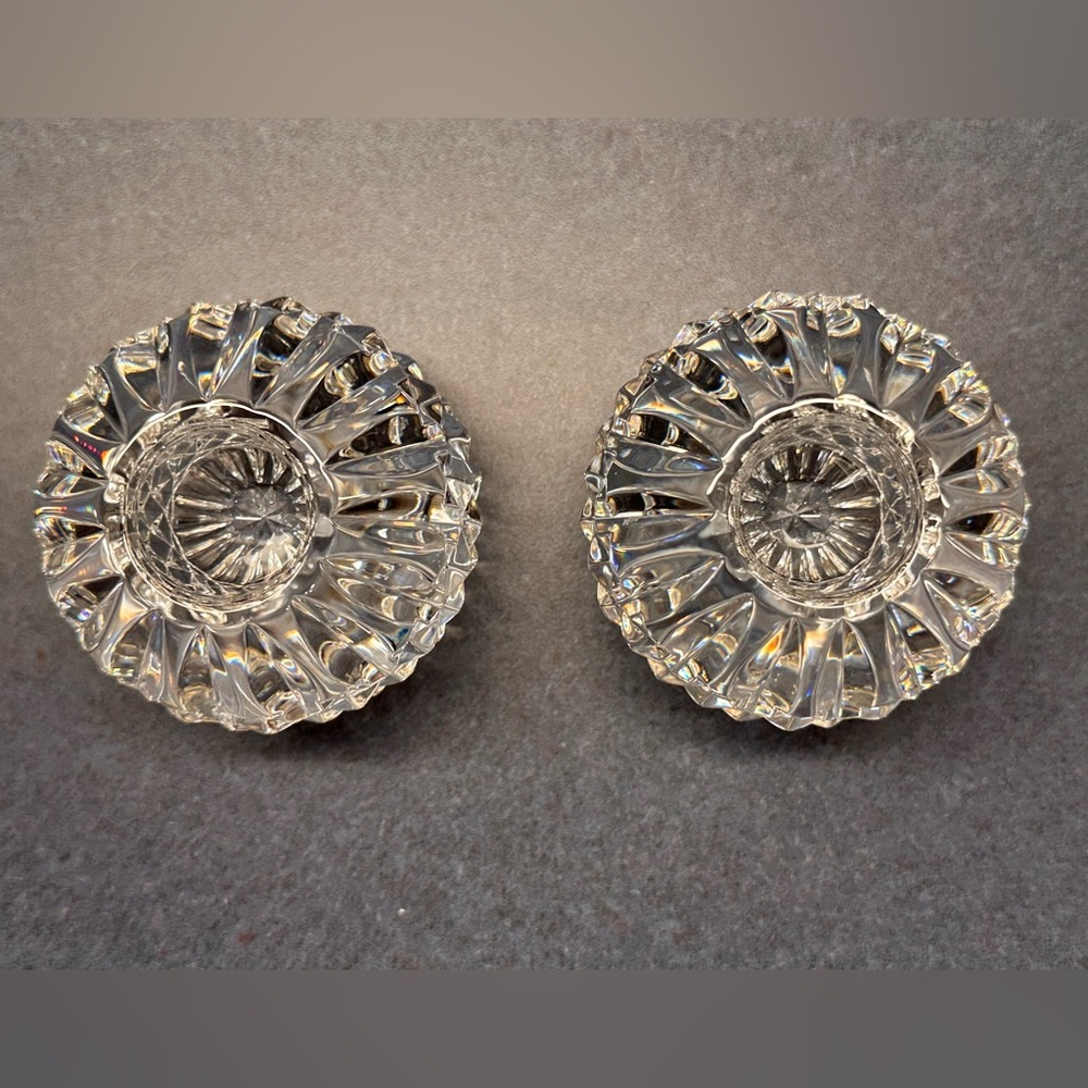 Waterford Crystal Ball Lismore pattern candle holders - Picture 9 of 10